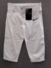 Nike Vapor Boys Select High Piped Baseball 3/4 Pants White BQ6444-102 Size XS