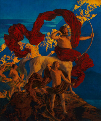 Jason and His Teacher Maxfield Parrish 1909 Painting Poster Art Print