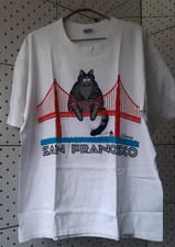 Rare Vintage CRAZY SHIRT Hawaii B.Kliban Cat San Francisco T-Shirt Size L