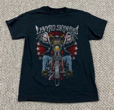 Rare Lynyrd Skynyrd Biker T-shirt, Southern Rock Band Unisex Tee, Size S-5XL