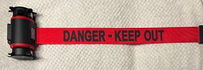 15'' Banner Stakes PLUS Wall Mount Magnetic Belt Barrier, DANGER-KEEP OUT