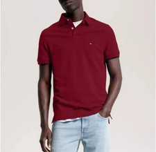 NWT Tommy Hilfiger Men's Regular Fit Solid Stretch Mesh Short Sleeve Polo Shirt