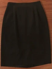 Field Manor Modern Classics Sz 6 Black Wool Pencil Skirt