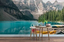 3D Mountain Forest Lake Self-adhesive Removeable Wallpaper Wall Mural Sticker 11