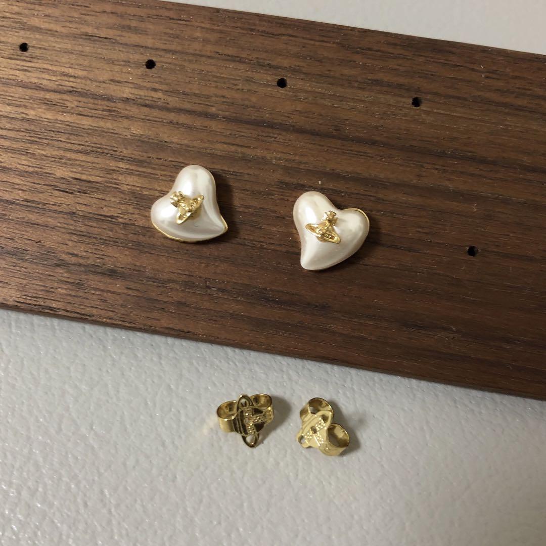 Mini Heart Pearl Earrings Vivienne Westwood