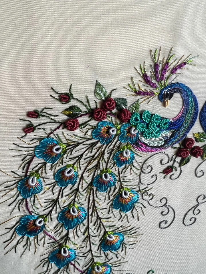 Lili - Peacock Hearts, an Advanced Brazilian Embroidery Pattern - Image 3 of 4