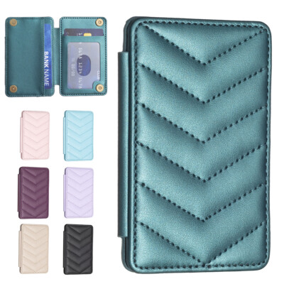 Magnetic Flip Credit Card Holder Wallet Stick-On Cell Phone Adhesive Pocket 