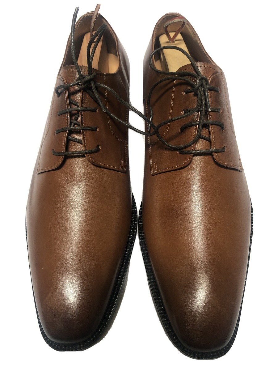 3DM LIFESTYLE PLAIN DERBY BROWN LEATHER OXFORD DRESS SHOES MEN UK