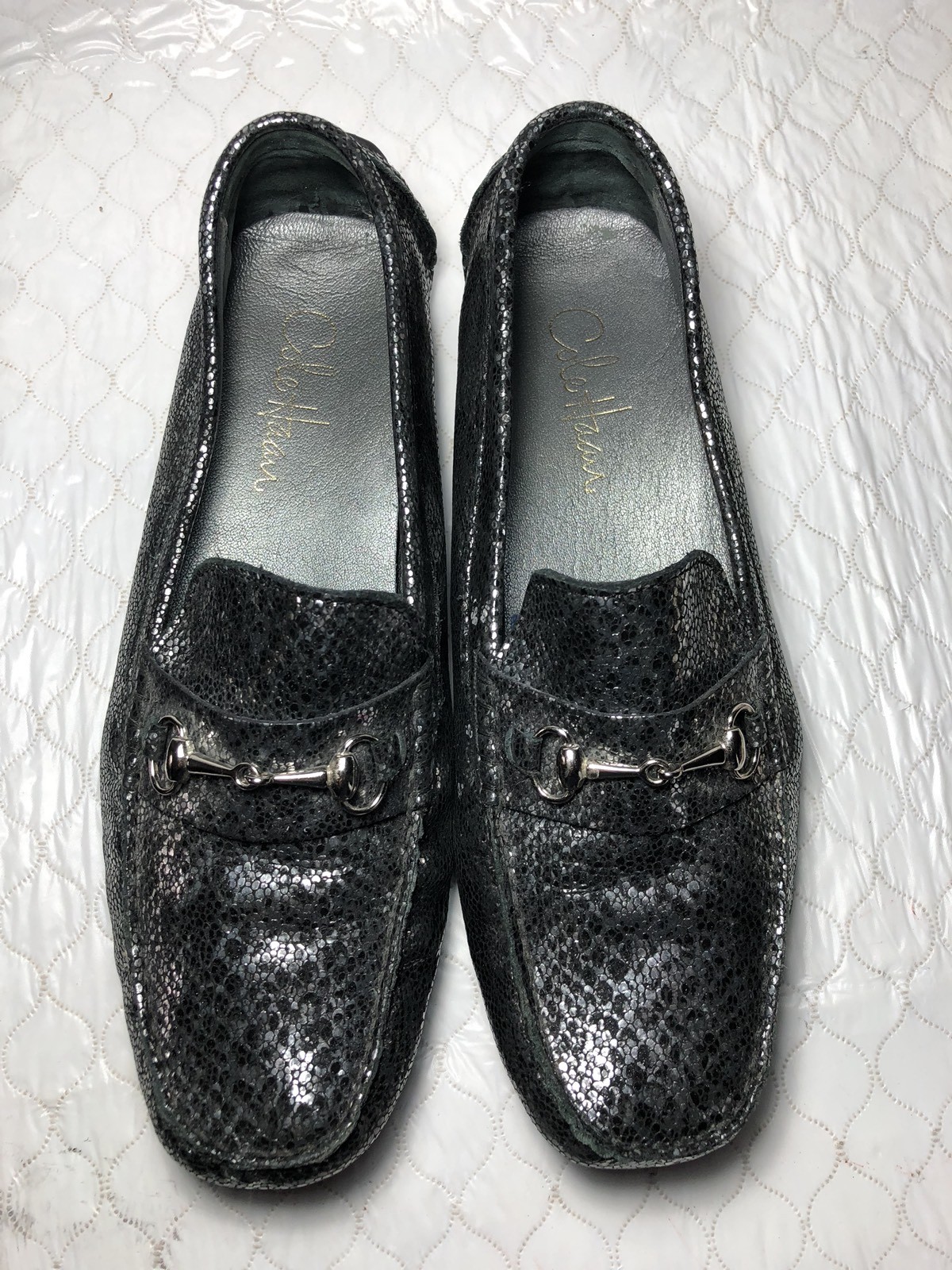 Cole Haan Women's Metallic Reptile Print Horse Bit Shoes Size8.5 B eBay