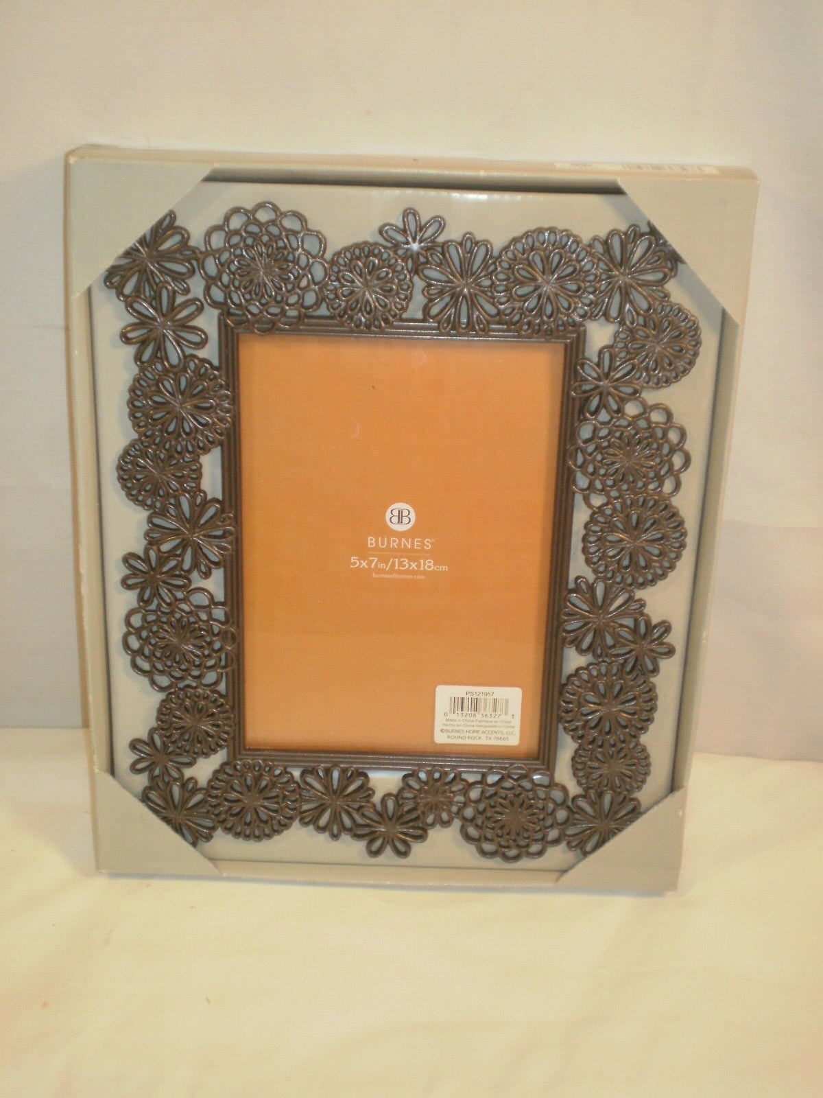 Burnes Home Accents Michela Flowers Bronze 5X7 Picture Frame