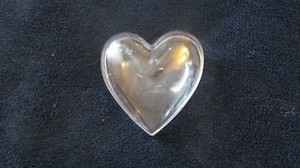 Clear Plastic Heart Container 3"