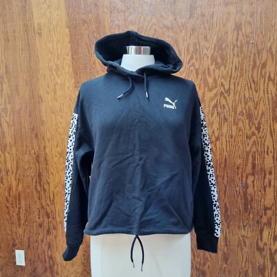 PUMA Way Women's Drawstring Hoodie Black Size S Small