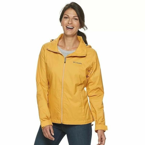 Columbia Womens Rain Jacket Yellow 