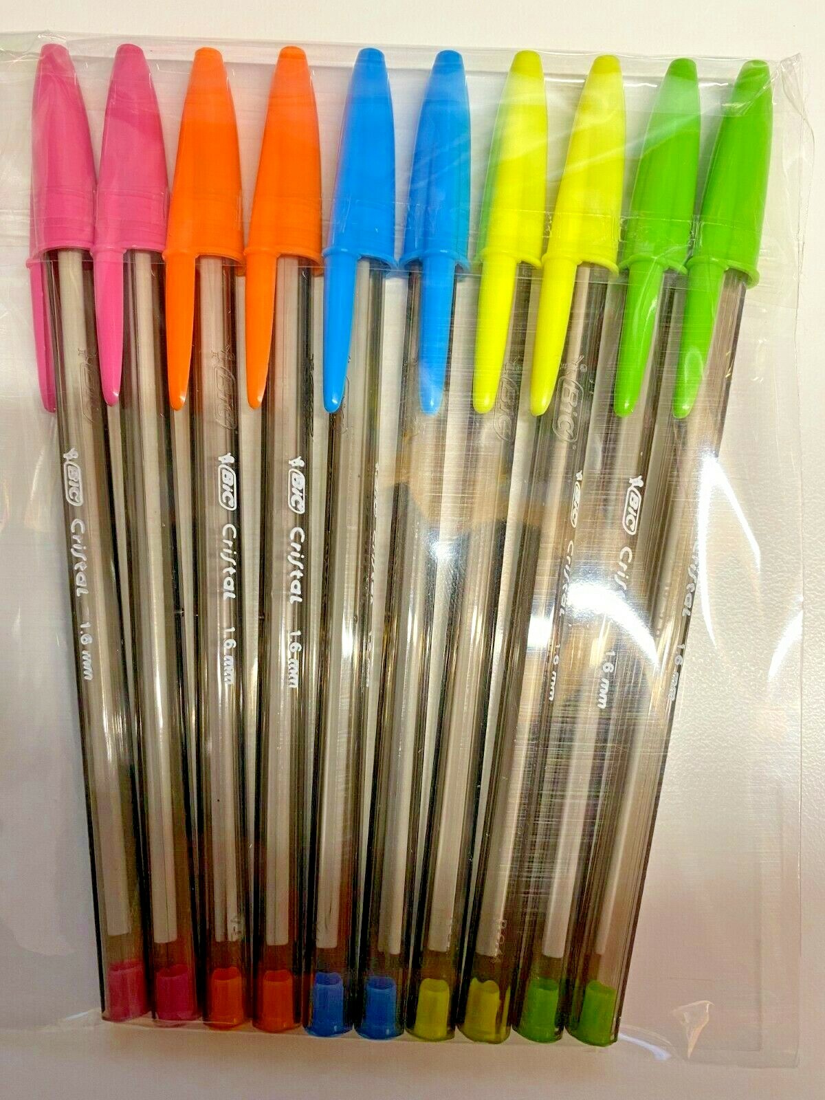 BIC® Cristal 1.6mm Ball Biro Pens Various Colours Packs Of 10 eBay