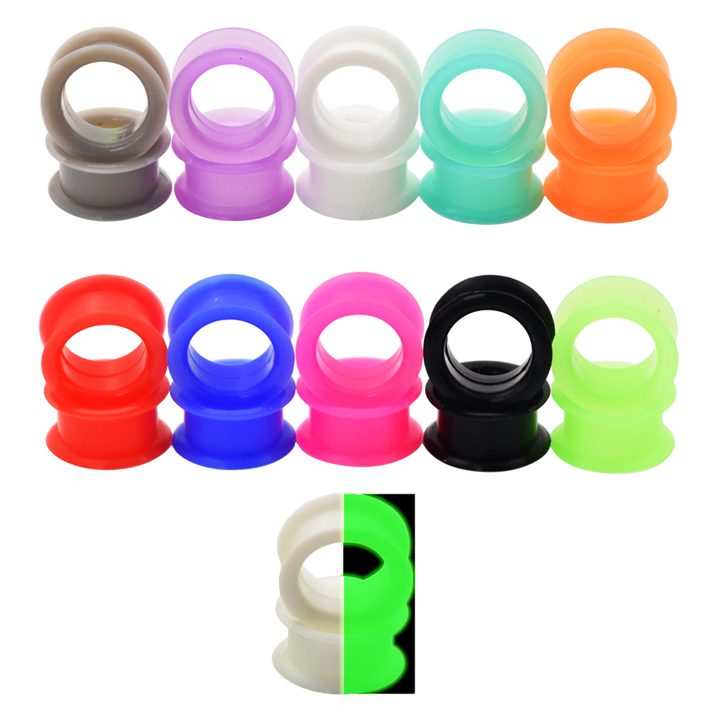 2PCS Ultra Thin Silicone Ear Skin Flesh Tunnel Flexible Ear