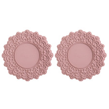 2pc, Premium 12" Silicone Placemat for Kitchen Dining Table, Heat-Resistant Mat