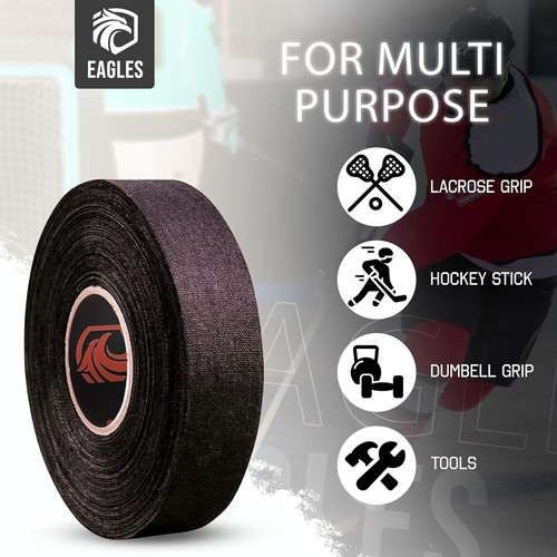 EAGLES Hockey Tape Multipurpose Cloth Tape Roll For Lacrosse Baseball And Bats, - Picture 2 of 9