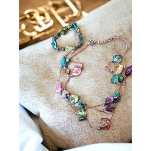 Beautiful natural stone beaded necklace