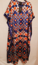Boho Kaftan Maxi Dress One Size Multicolor NWT Flowy Lounge Beach Coverup
