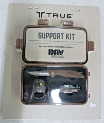True DAV 4 Piece Support Kit with Flipper Knife, Multi-Tool part#TRU-BND-0001