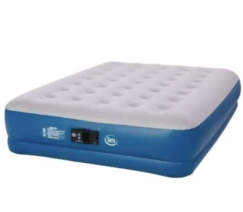 Serta 83497978 Inflatable Air Mattress, Size Queen - Blue/Gray Brand New In Box