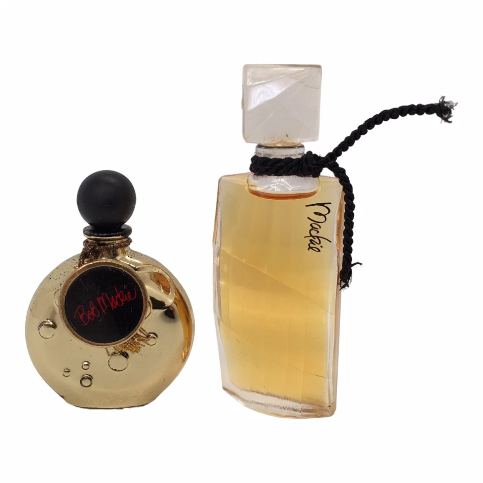 Juego de 2 ~ Mini Perfume Mackie por Bob Mackie Fórmula Original Raro Cubierto de Oro Foto 4 de 4