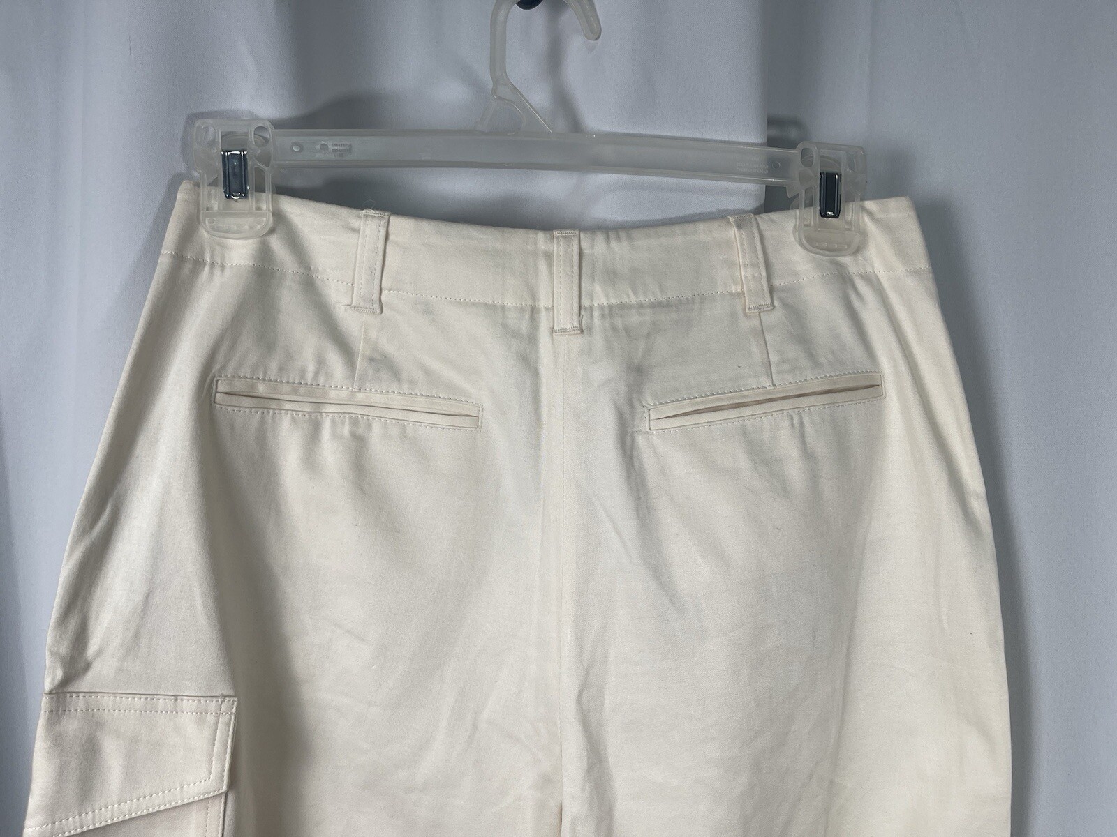 REISS Bleeker Utility Taper Trousers In Cream Sz 6 New image 7
