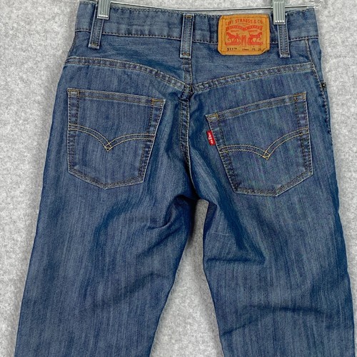 Levis 511 Jeans Boys Youth Size 10R Blue Skinny Denim Actual 25x25 - Picture 11 of 17