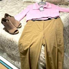 St. John Collection gold tan sz 10 wms dress pants