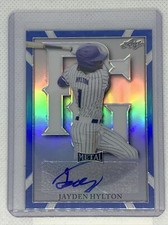 2021 LEAF METAL PERFECT GAME JAYDEN HYLTON AUTO BLUE REFRACTOR 18/30