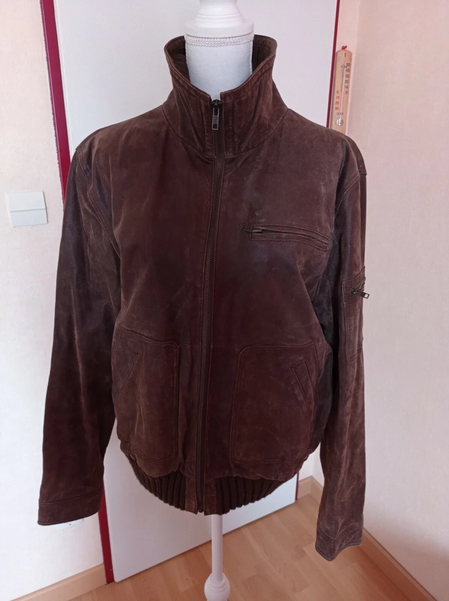 BLOUSON cro te de cuir de porc taille L eBay