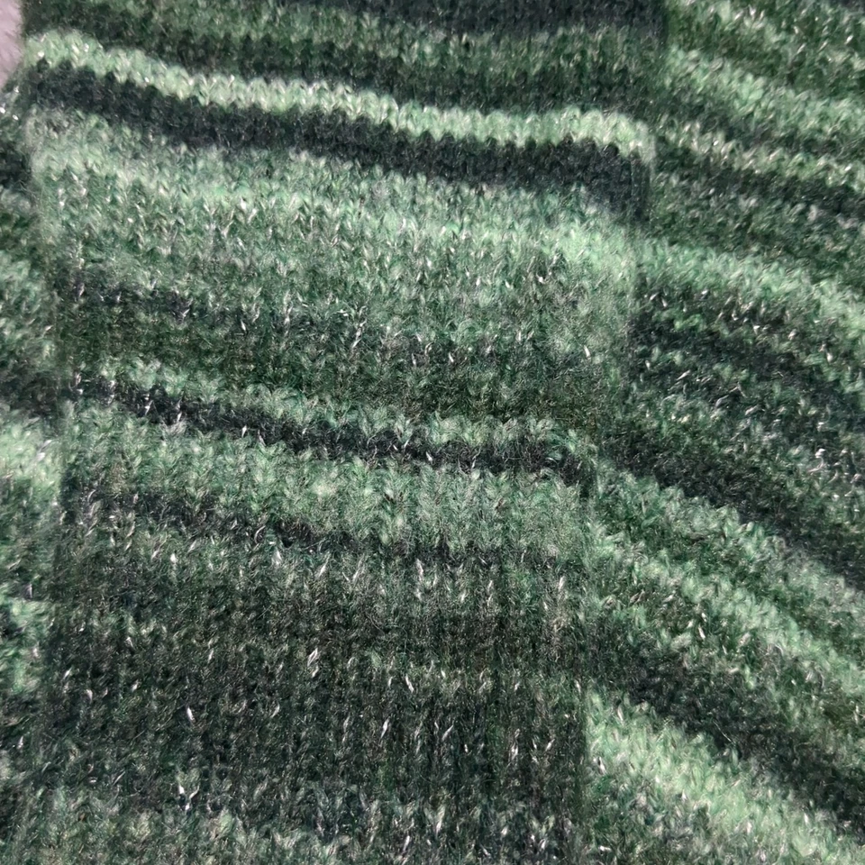 Suéter de manga larga para mujer Knox Rose 2XL verde con cuello falso plateado Foto 3 de 4