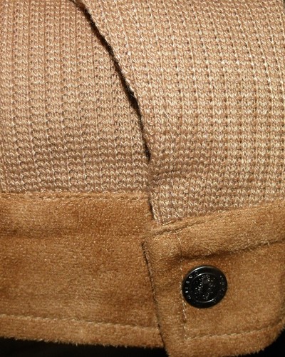 RDG Milano Reporter Women's XL Brown Brushed Faux Suede Bomber Style Coat Jacket - Picture 5 of 9