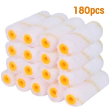 180Pieces Paint Roller Covers 1/2 x 4" Microfiber Roller Paint Brush Roller Naps