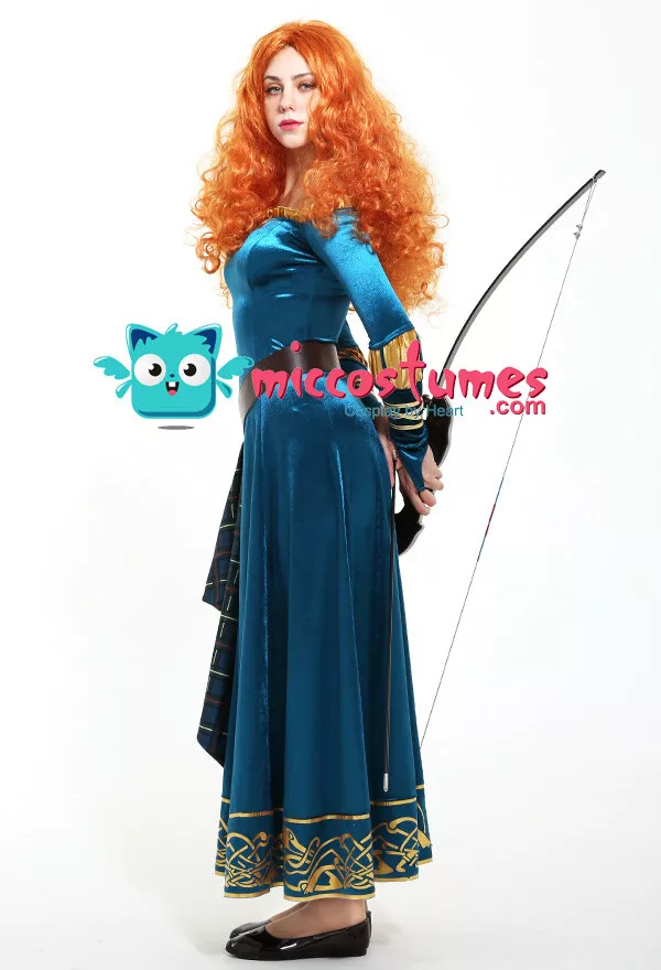 Abito lungo donna principessa Merida cosplay