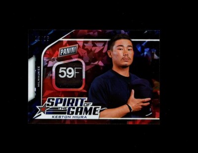 VERY RARE 2019 Panini 59F LOGO PATCH SP KESTON KIURA /25 Cracked Ice!