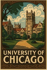 University of Chicago 1920s Poster - 24x36” RARE Reprint 🤯💯!