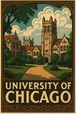 University of Chicago 1920s Poster - 24x36” RARE Reprint 🤯💯!
