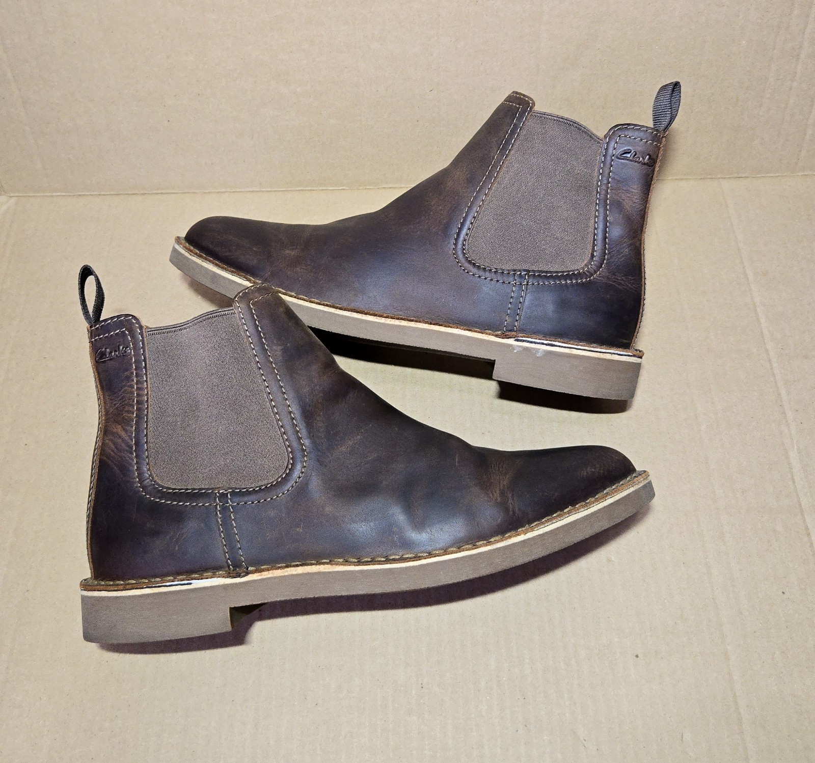 's Sz 11.5 M Brown Leather Chelsea Boots 261305187105