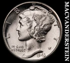 1943-D Mercury Dime - FSB  Super Choice Gem Brilliant Unc  Lustrous  #G6974