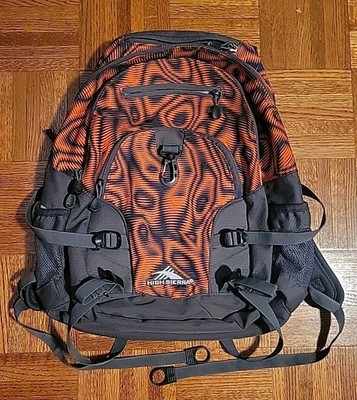 High Sierra Loop Backpack Hiking Faze Mercury Bookbag Orange Gray