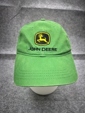 John Deere Hat Cap Strap Back Youth Green 100 Cotton Farm Equipment Agriculture