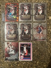 2023  Prizm Draft Picks Kawhi Leonard #60 Red Ice Prizm & (7) Cards