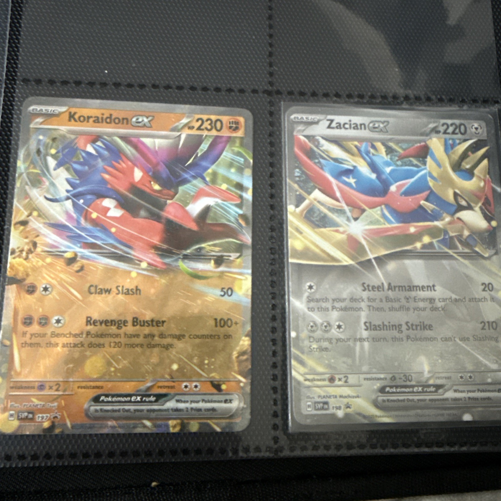 Pokemon TCG: Scarlet & Violet Promo 198  Zacian Ex + Koraidon Ex 197