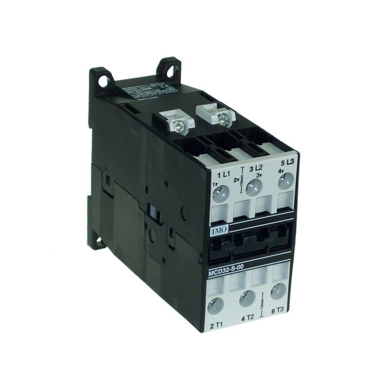 Contacteur tripolaire 15KW 32A commande bobine 24VDC MCD32 IMO pour moteur triphasé