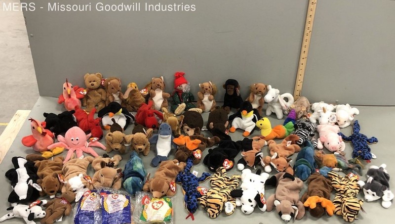 Ty Beanie Baby Lot Approximately 50 Pieces Vintage Mixed Animals With Tags