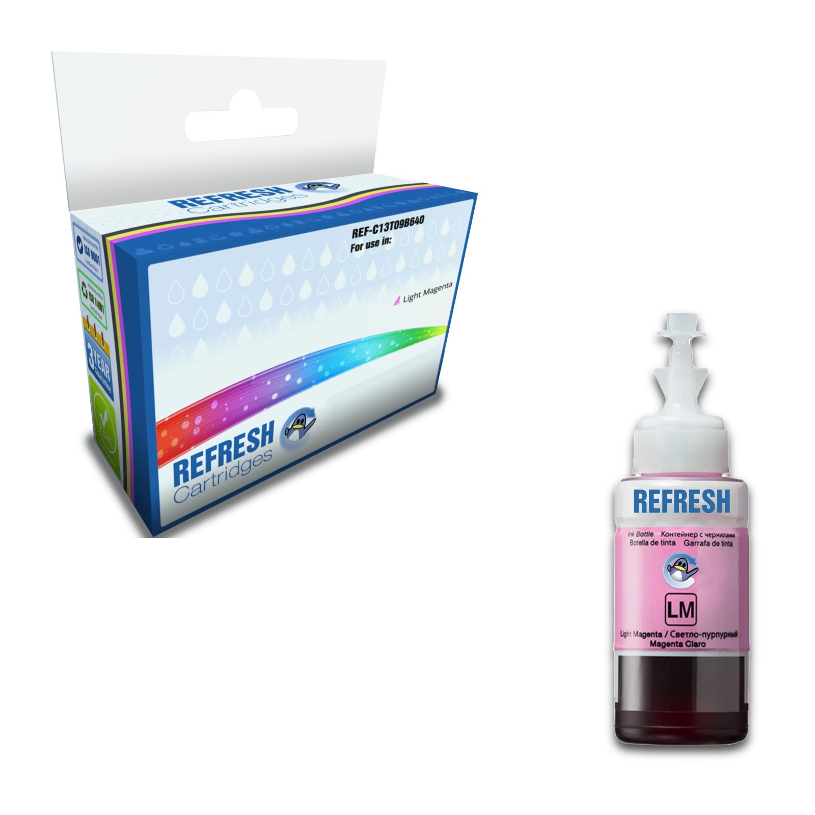 Refresh Cartridges Light Magenta 107 Ink Compatible With Epson Printers