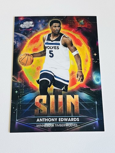 2025-26 Topps Cosmic Chrome Planetary Pursuit The Sun Anthony Edwards Wolves SP