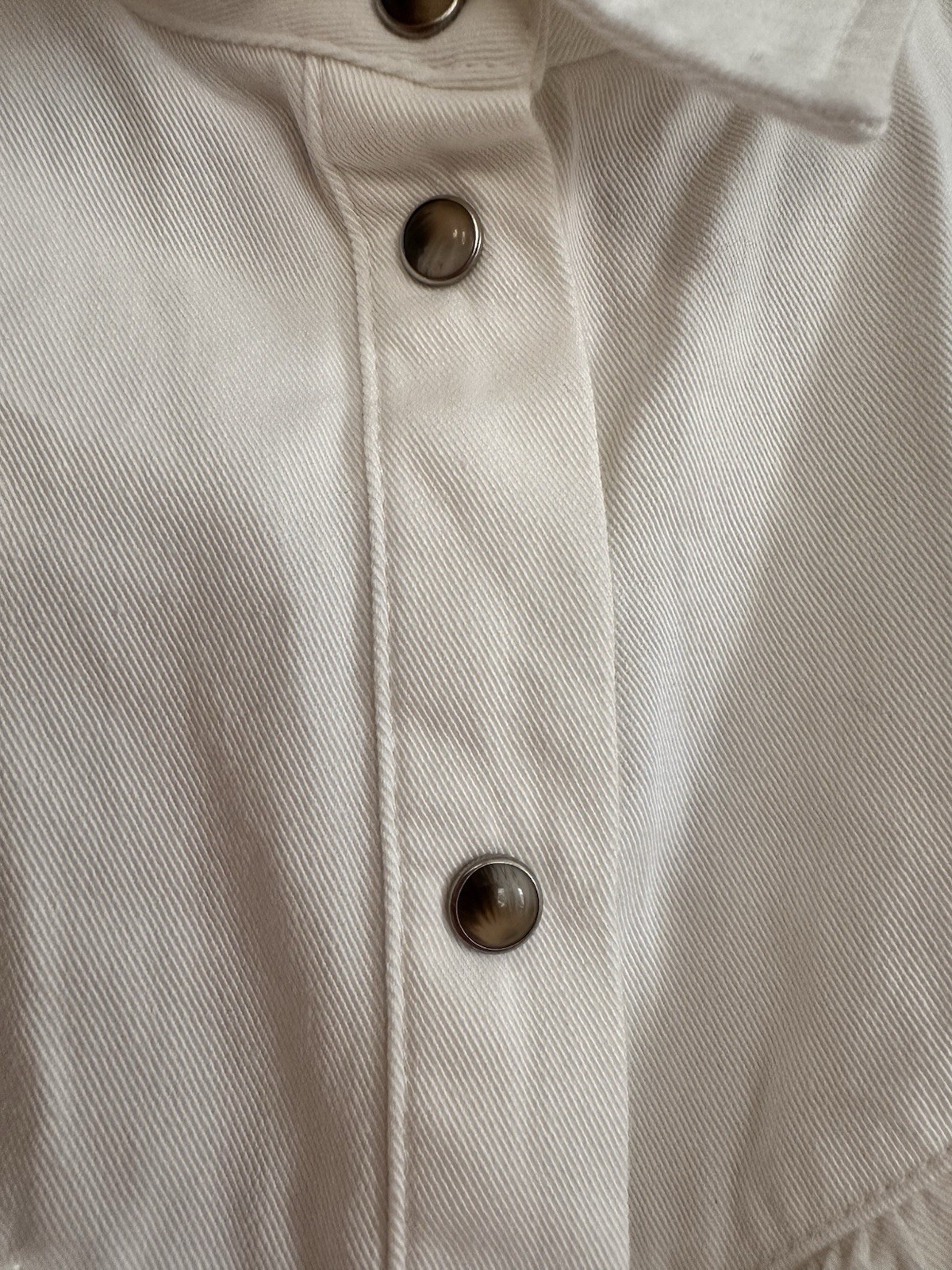 Sézane Ruffle Collared Button-Down Blouse 100% Co… - image 4