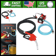 Vevor Diesel Fuel Transfer Pump Kit 12v 10 Gpm With Shut-off Nozzle And Hose